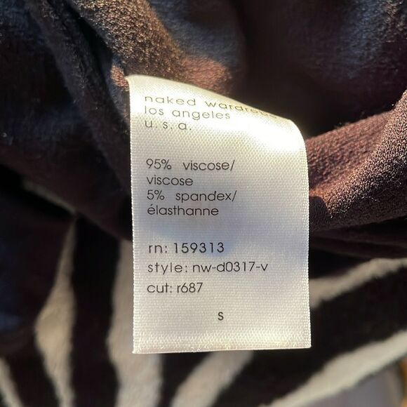 Naked wardrobe women’s black bodycon long sleeve midi dress back plunge v size s - Picture 9 of 12